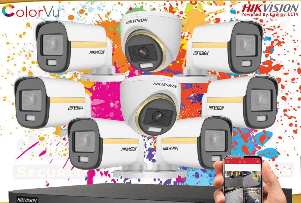 Hikvision 3K Gold Line Full Time Color 5mp 8 Camera 8ch Acusense DVR System